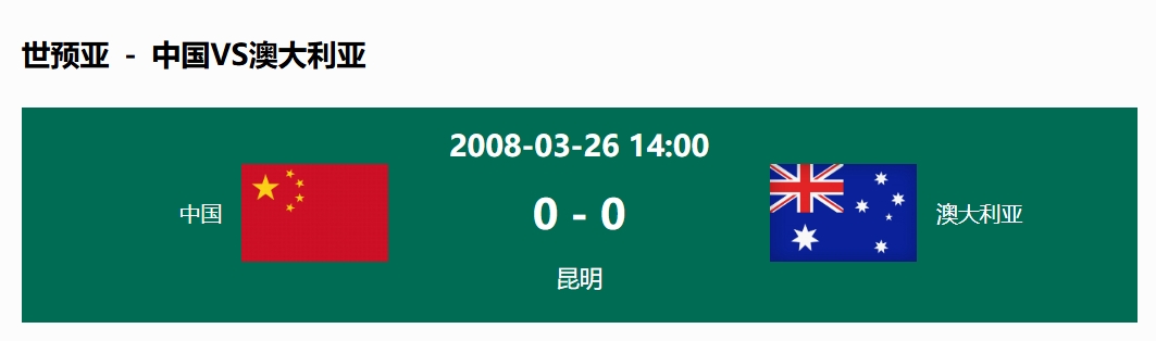沒輸過！國足在主場世預賽和澳大利亞僅交手一次，0-0互交白卷