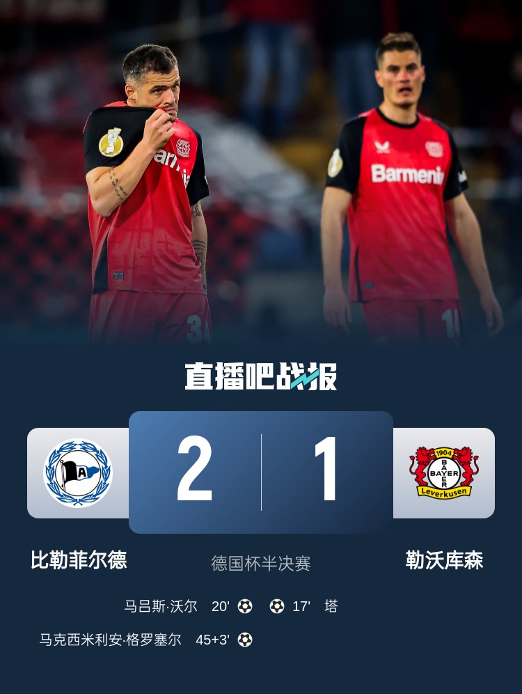 比勒菲爾德是史上第4支晉級(jí)德國(guó)杯決賽的德丙球隊(duì)，此前3隊(duì)未奪冠